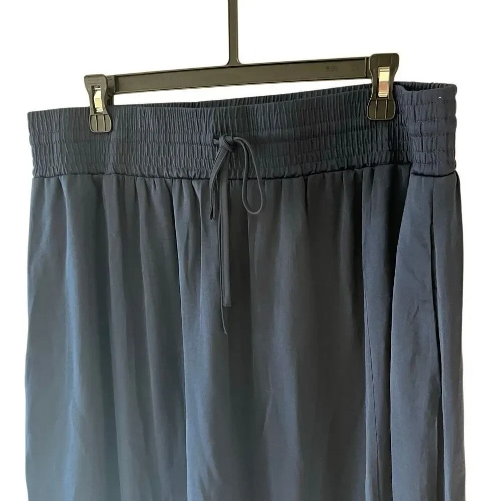 Chico’s silky Blue Split maxi skirt size 12/14 lightweight flowy